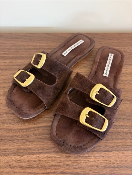 Charlotte Stone Shoes - Charlotte Stone Suede Sandals
